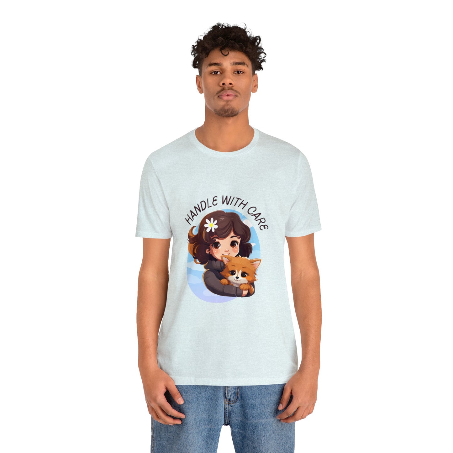Handle With Care Customized Unisex Jersey Short Sleeve Tee