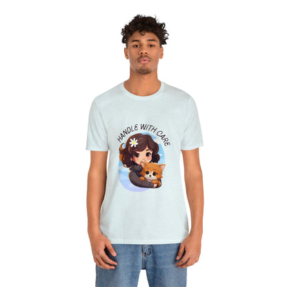 Handle With Care Customized Unisex Jersey Short Sleeve Tee