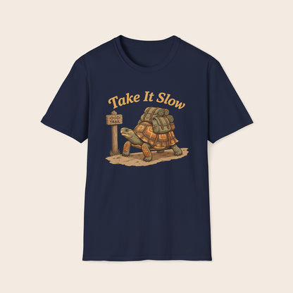 T-Shirt — "Take It Slow" Turtle Graphic Tee