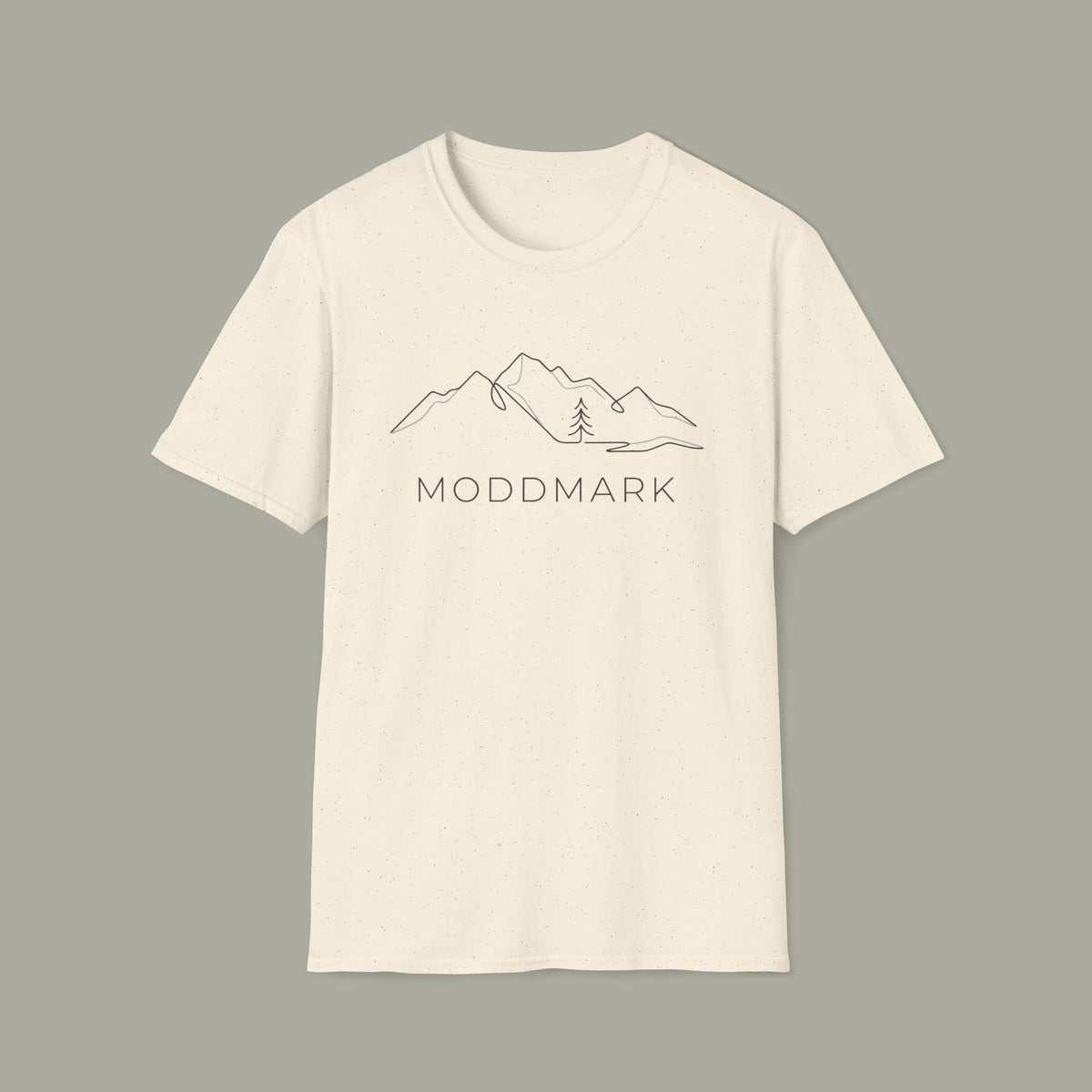 Minimal Mountain T-Shirt — 'MODDMARK' Line Art Outdoor Tee