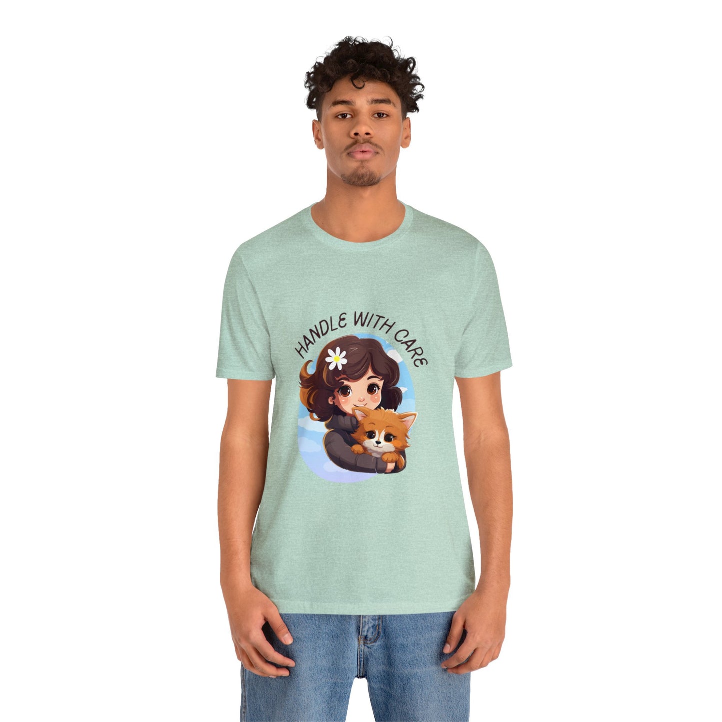 Handle With Care Customized Unisex Jersey Short Sleeve Tee