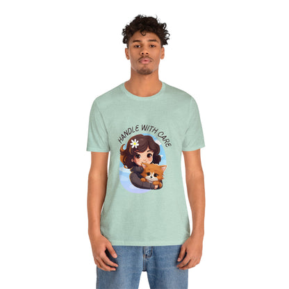 Handle With Care Customized Unisex Jersey Short Sleeve Tee
