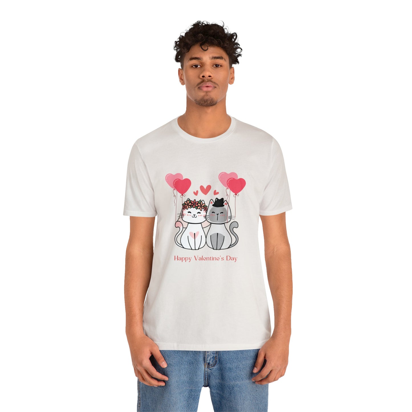 Happy Valentine's Day Unisex Jersey Short Sleeve Tee