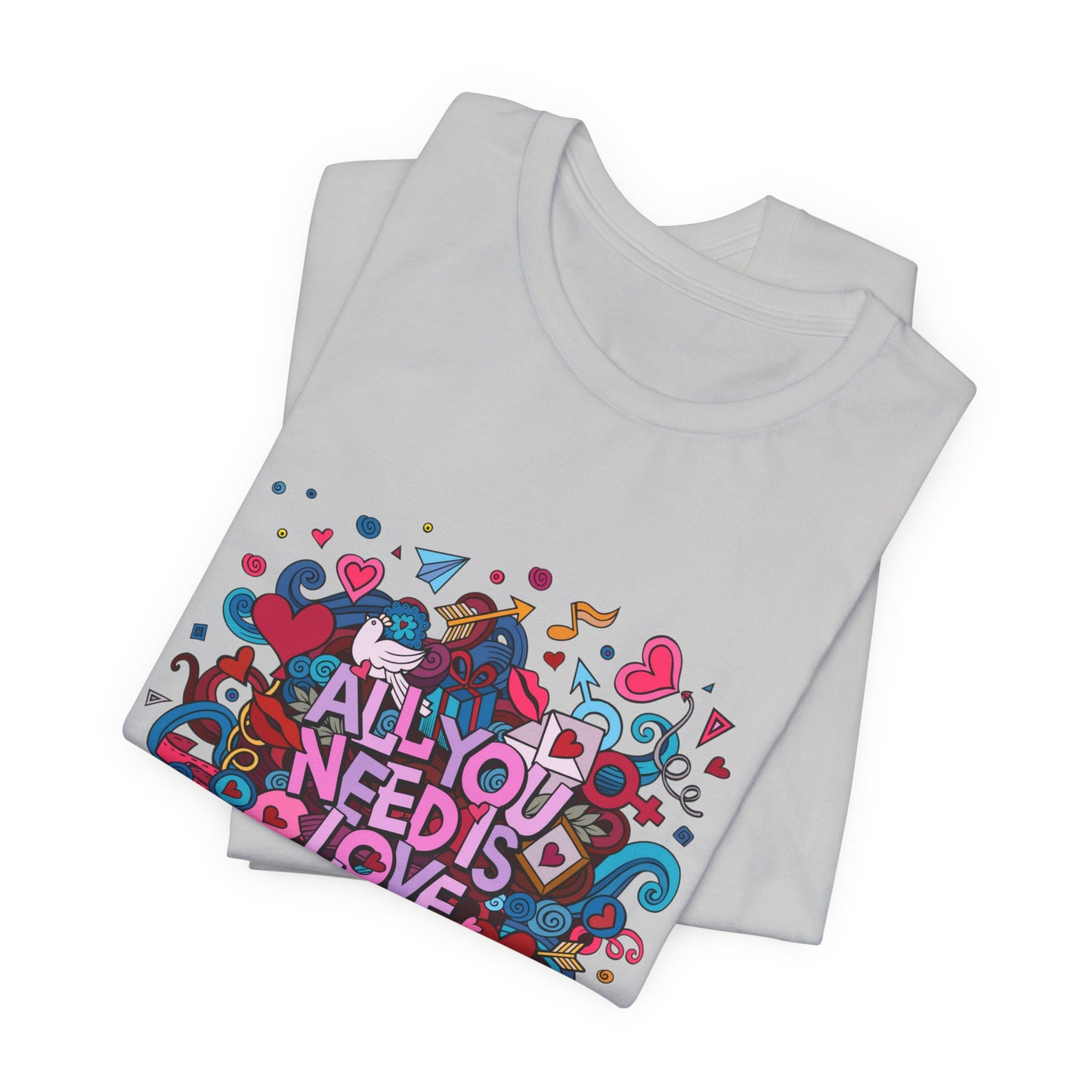 All You Need is Love Customized Unisex Jersey Short Sleeve Tee