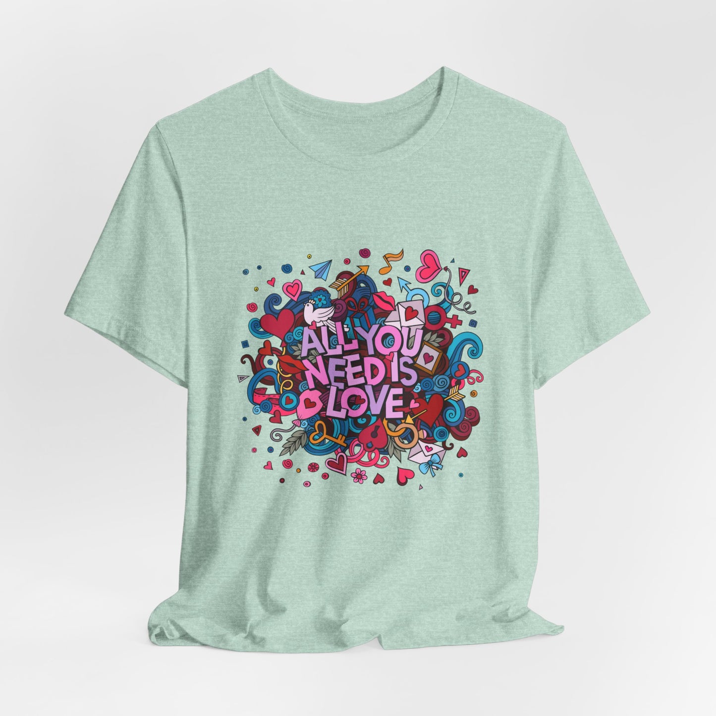 All You Need is Love Customized Unisex Jersey Short Sleeve Tee