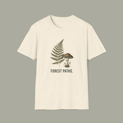 Forest Paths T-Shirt — Botanical Fern & Mushroom Nature Tee