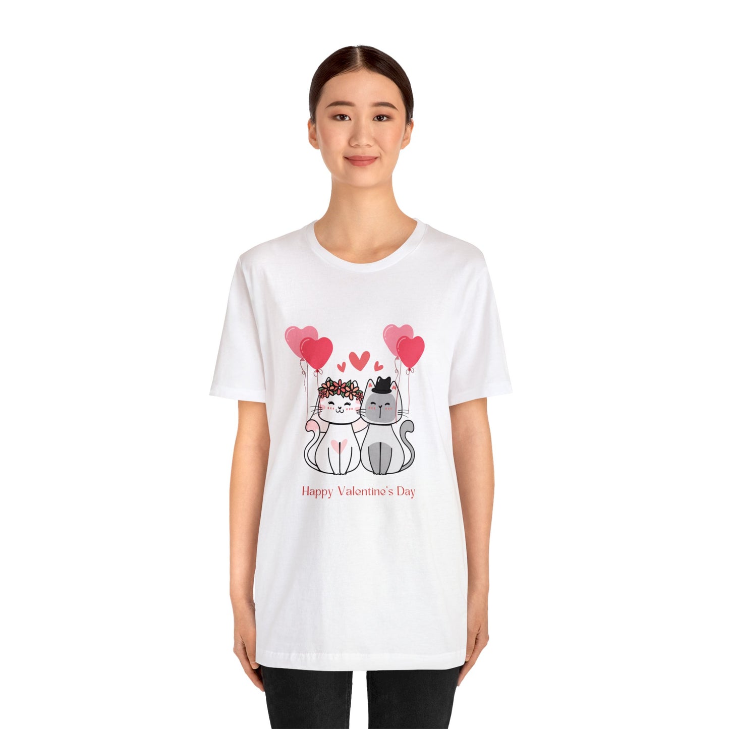 Happy Valentine's Day Unisex Jersey Short Sleeve Tee