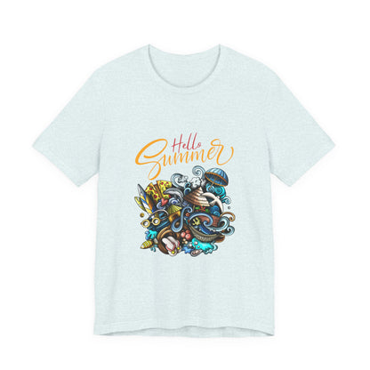 Hello Summer Customized Unisex Jersey Short Sleeve Tee
