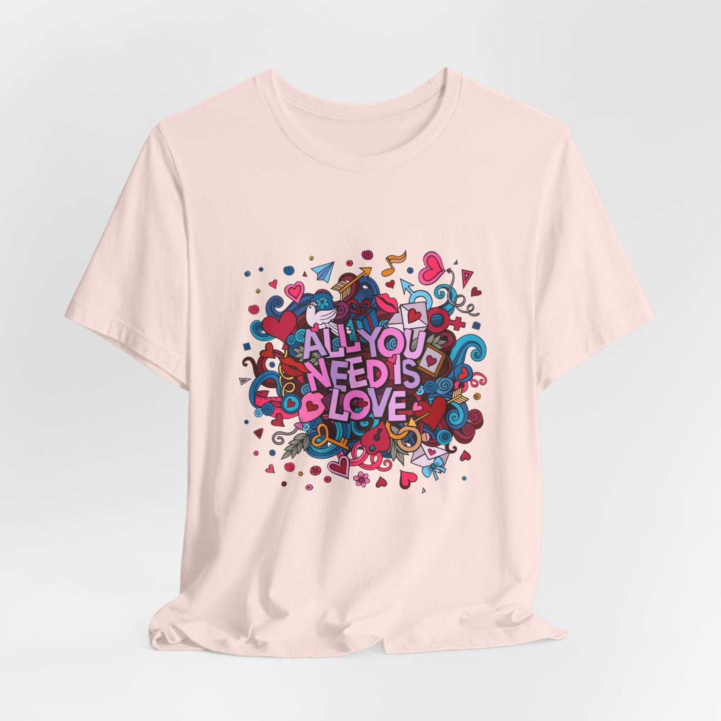 All You Need is Love Customized Unisex Jersey Short Sleeve Tee