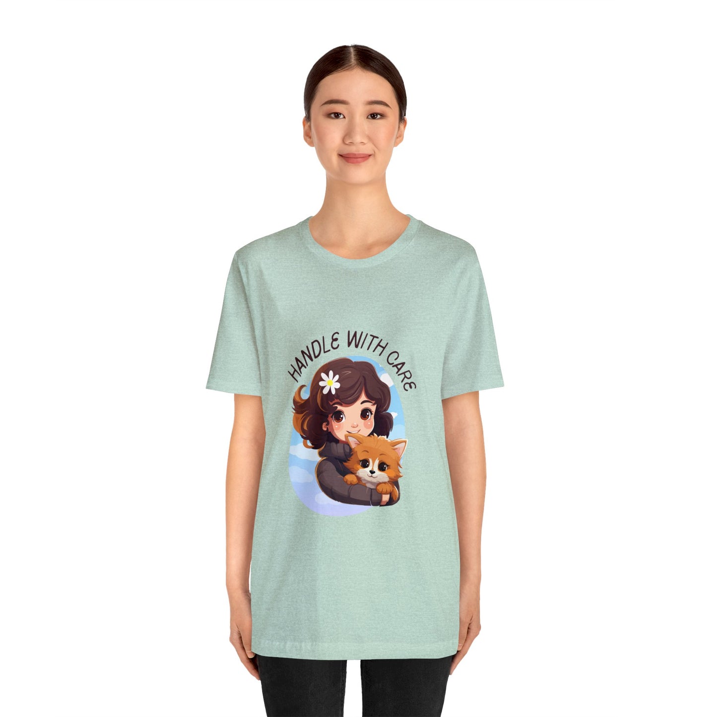 Handle With Care Customized Unisex Jersey Short Sleeve Tee