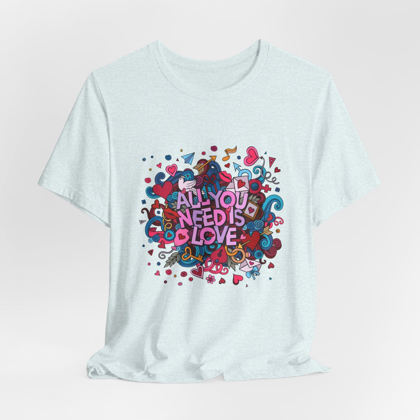 All You Need is Love Customized Unisex Jersey Short Sleeve Tee