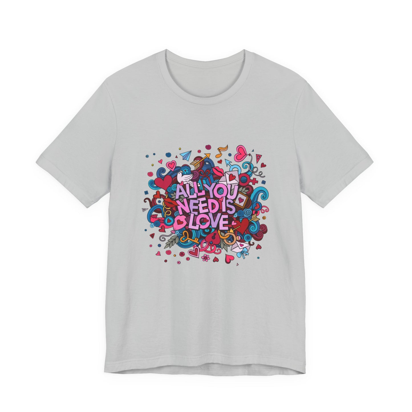 All You Need is Love Customized Unisex Jersey Short Sleeve Tee