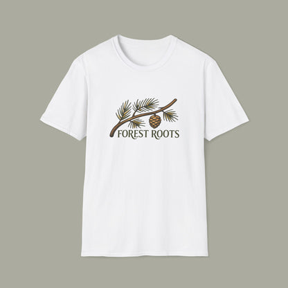Forest Roots T‑Shirt — Pine Cone Branch Nature Tee
