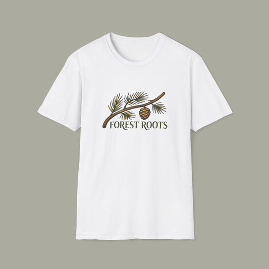 Forest Roots T‑Shirt — Pine Cone Branch Nature Tee
