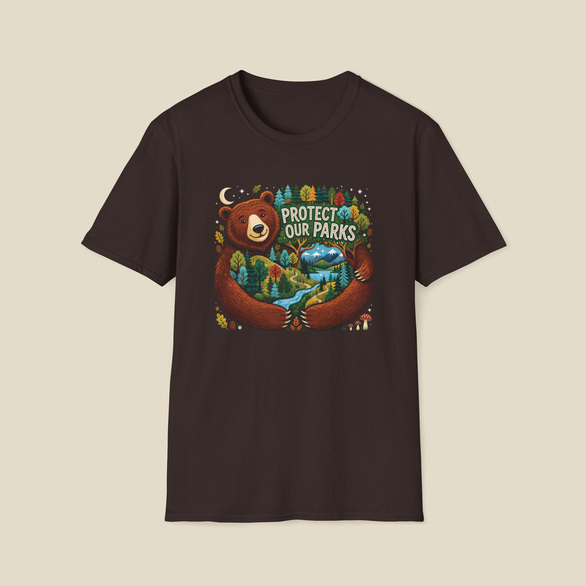 Protect Our Parks Bear T-Shirt — Nature Conservation Graphic Tee