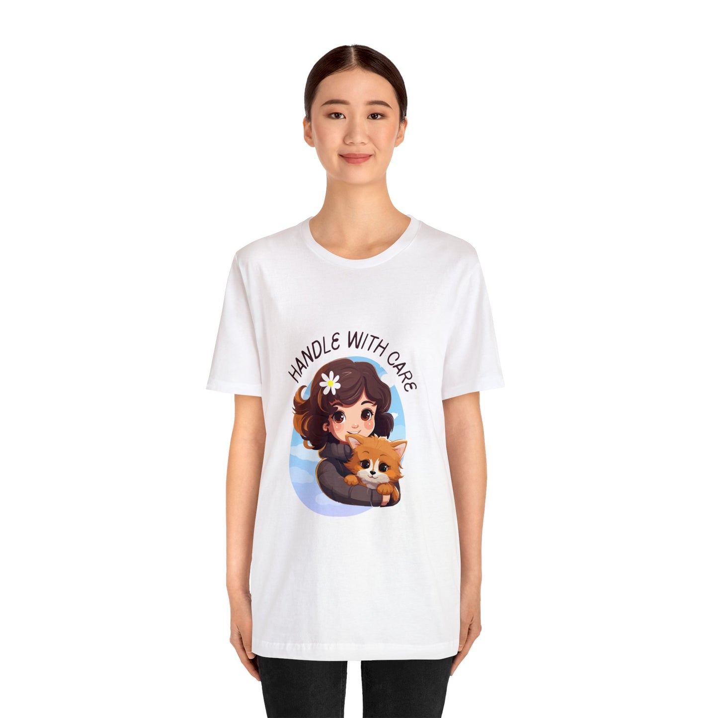 Handle With Care Customized Unisex Jersey Short Sleeve Tee