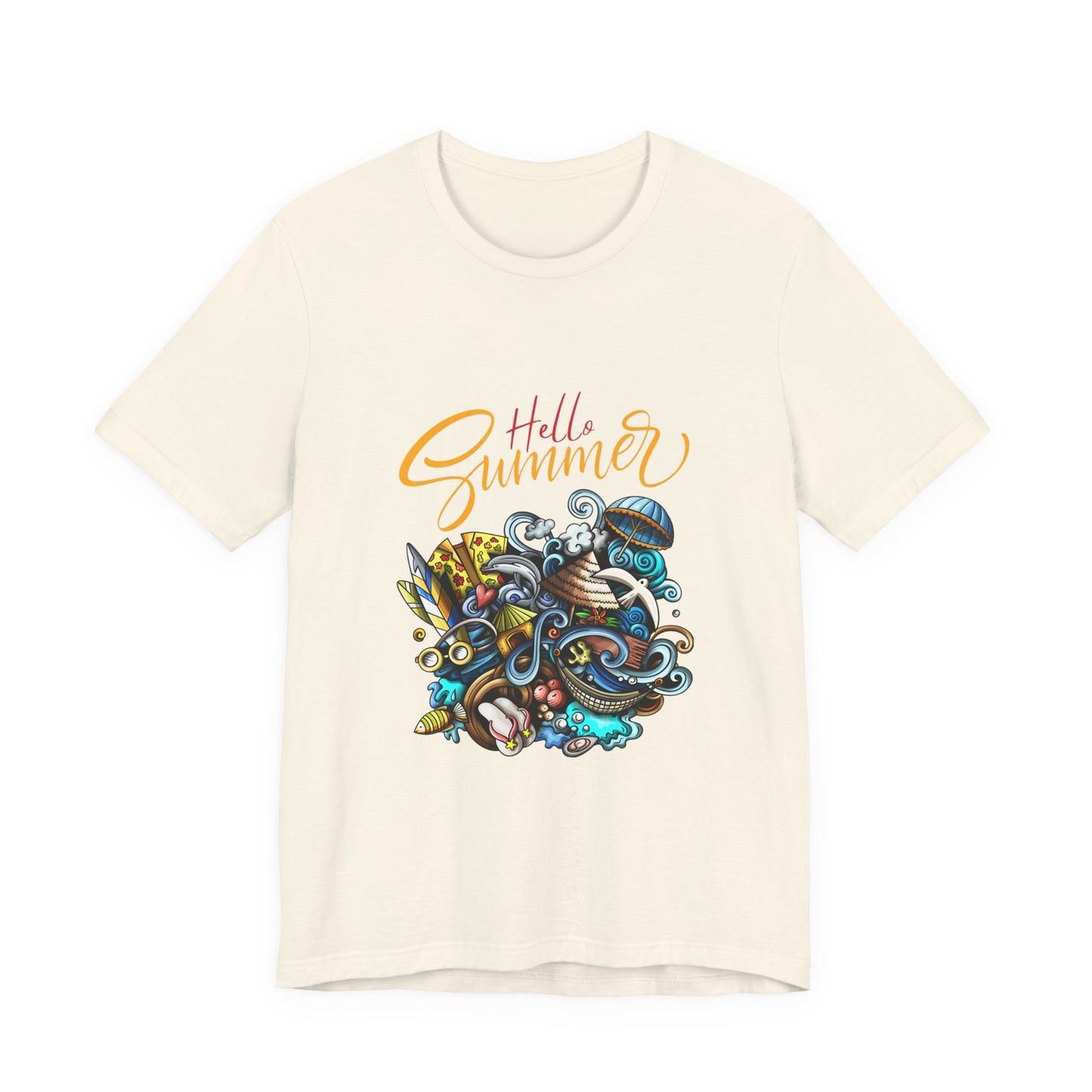Hello Summer Customized Unisex Jersey Short Sleeve Tee