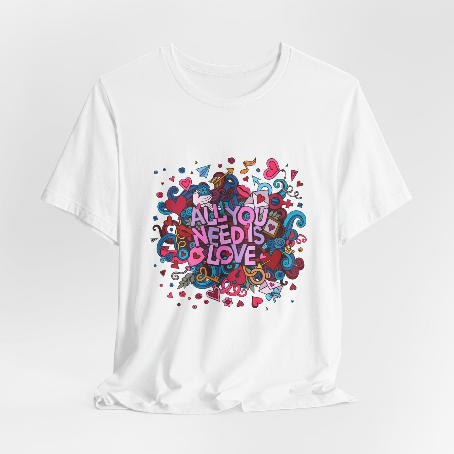 All You Need is Love Customized Unisex Jersey Short Sleeve Tee