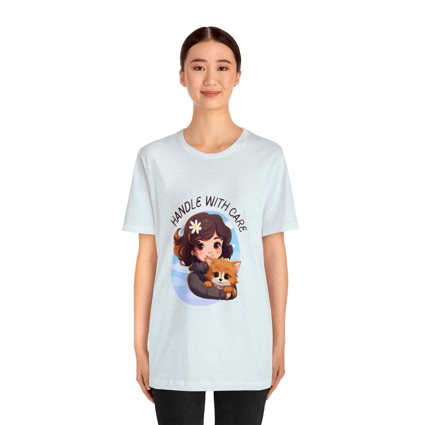 Handle With Care Customized Unisex Jersey Short Sleeve Tee