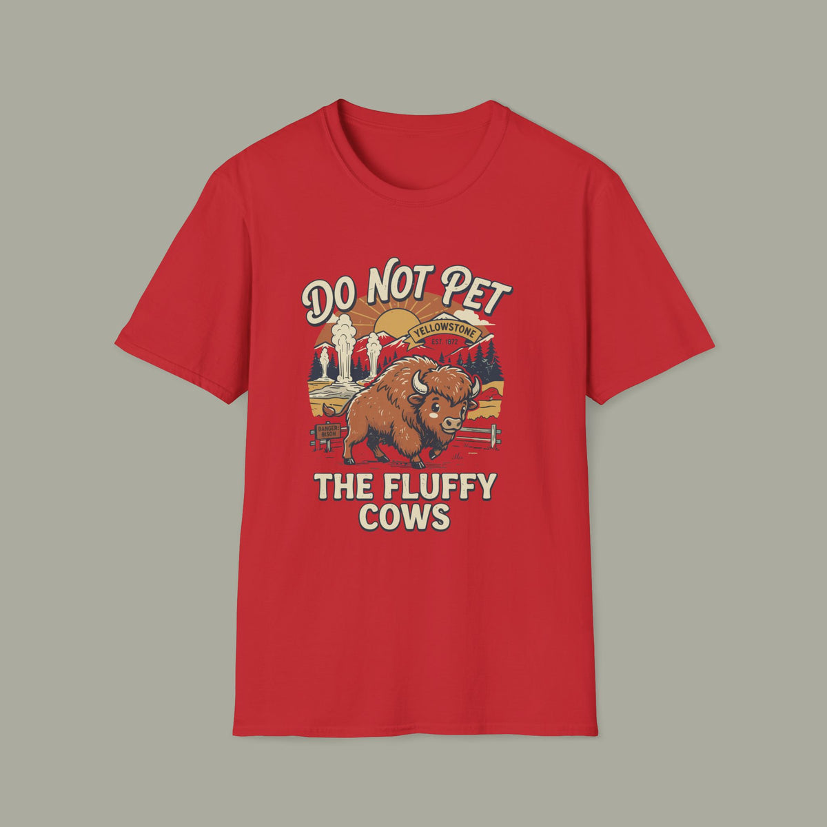 Do Not Pet The Fluffy Cows T-Shirt — Funny Buffalo Graphic Tee