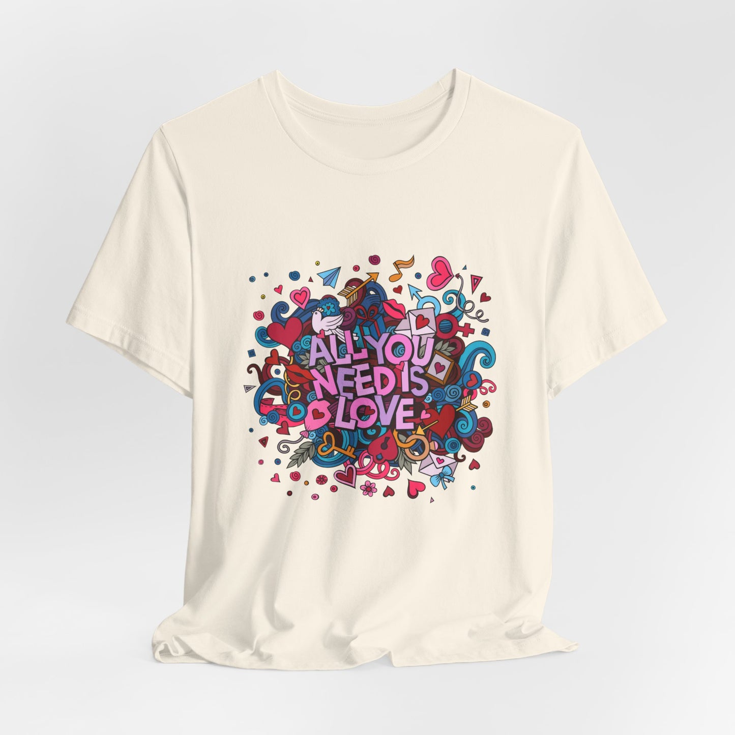 All You Need is Love Customized Unisex Jersey Short Sleeve Tee