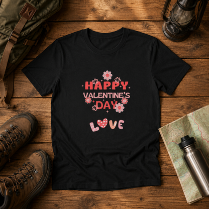 Happy Valentine Day Love  Unisex Jersey Short Sleeve Tee