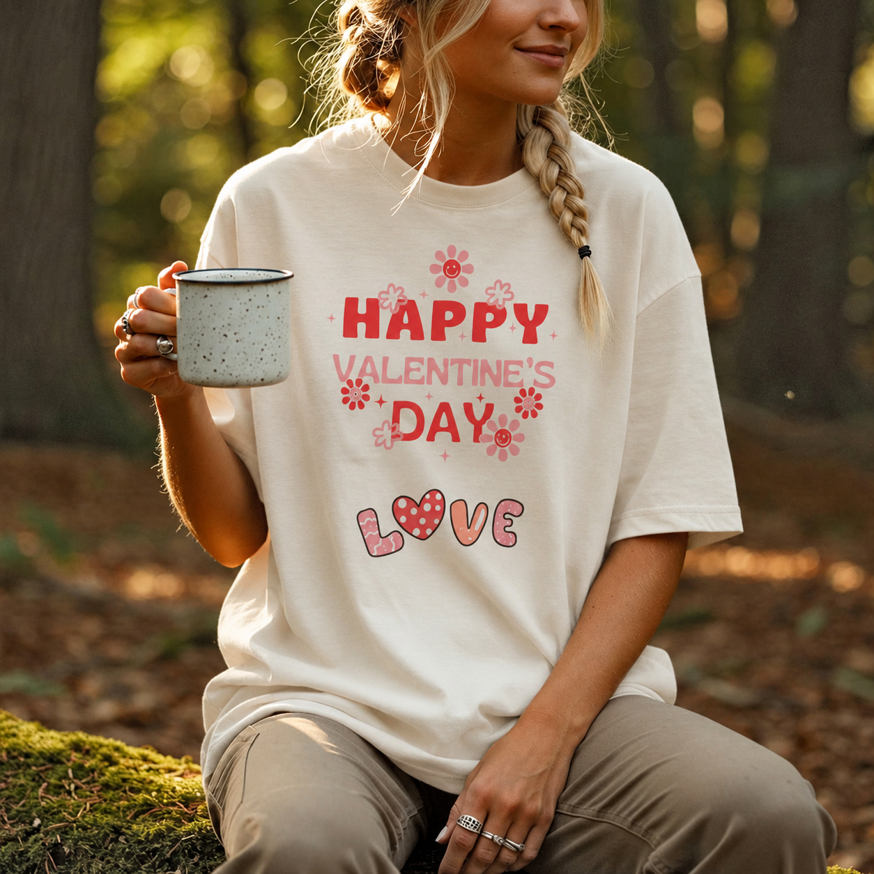 Happy Valentine Day Love  Unisex Jersey Short Sleeve Tee