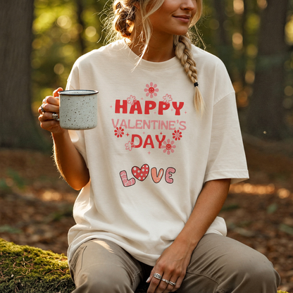 Happy Valentine Day Love  Unisex Jersey Short Sleeve Tee