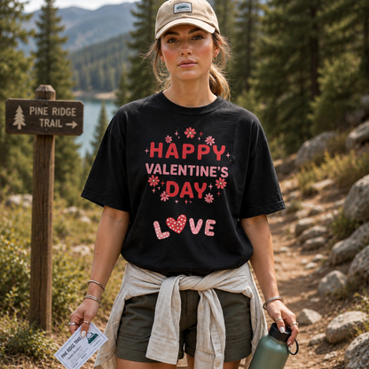 Happy Valentine Day Love  Unisex Jersey Short Sleeve Tee