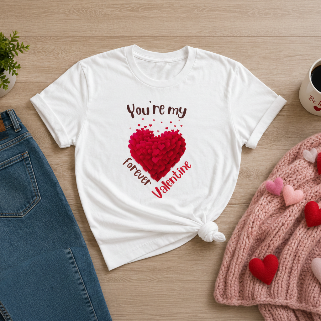 You Are My Forever Valentine Customized Unisex Jersey Short Sleeve Tee
