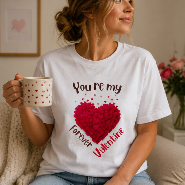 You Are My Forever Valentine Customized Unisex Jersey Short Sleeve Tee