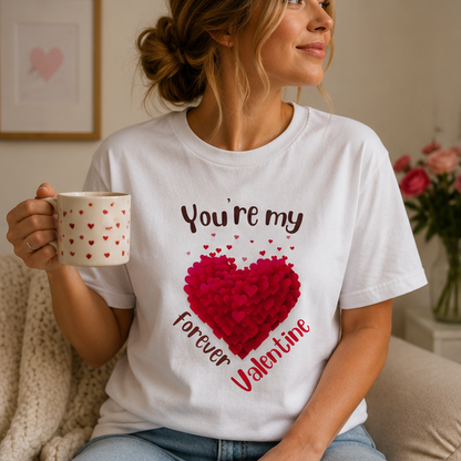 You Are My Forever Valentine Customized Unisex Jersey Short Sleeve Tee
