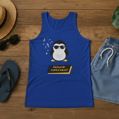 Chilling Like a Boss Customized Unisex Jersey Tank