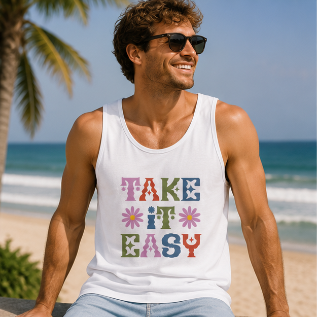 Take it Easy Customized Unisex Jersey Tank