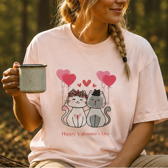 Happy Valentine's Day Unisex Jersey Short Sleeve Tee