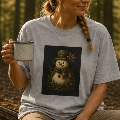 Vintage Snowman T‑Shirt – Retro Holiday Christmas Tee